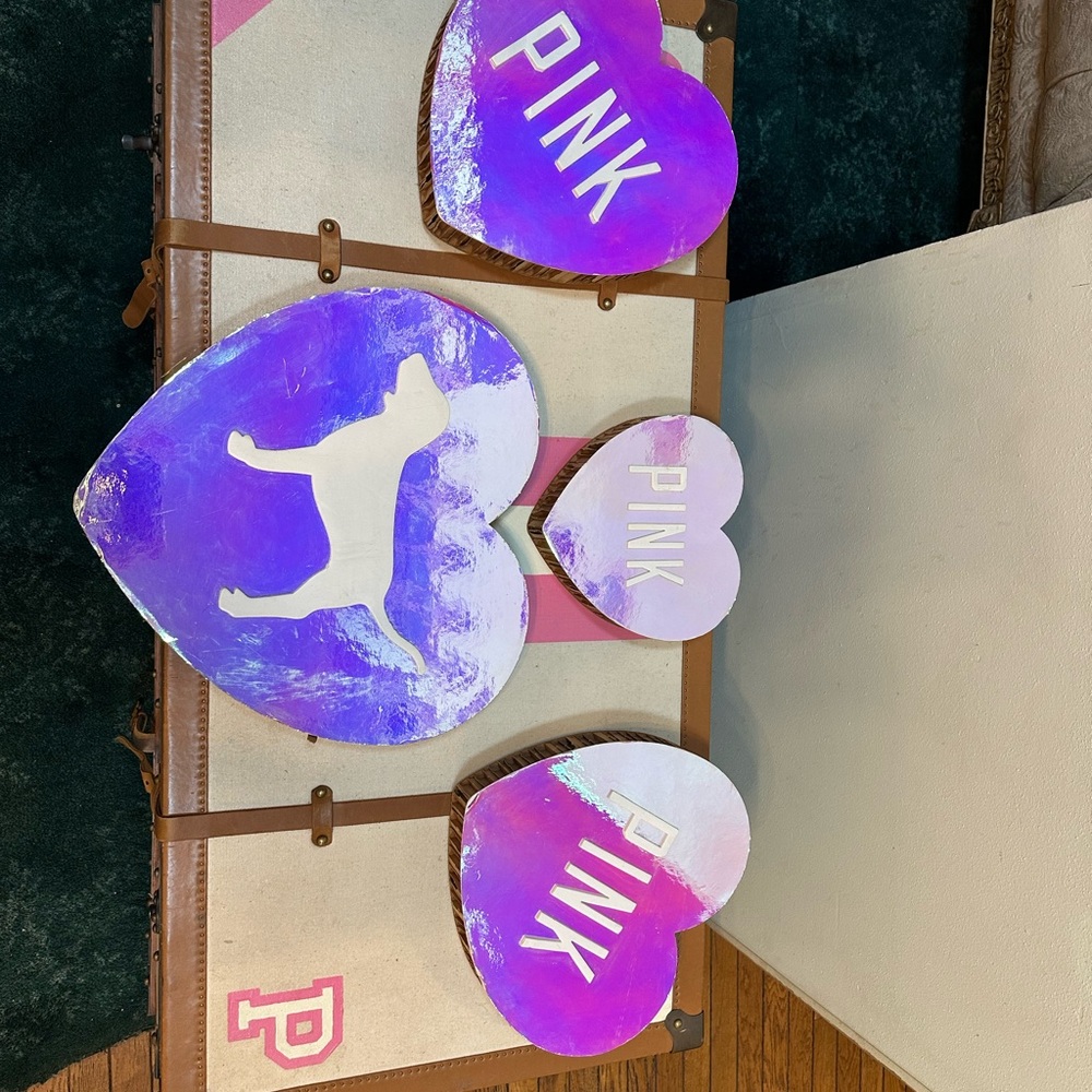 Iridescent Heart Wall Set